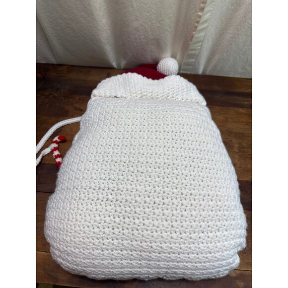 Handmade Crocheted Santa Countdown Advent Calendar Pillow Christmas Décor - Picture 6 of 11